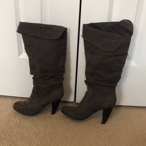 Brown High Leg Heeled Boots